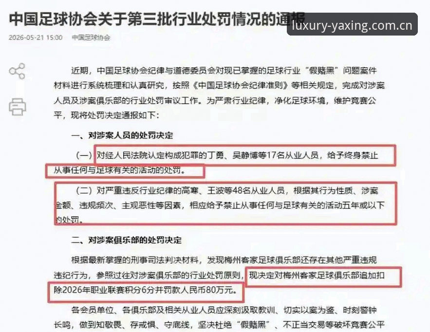 3个维度解读足协第三批禁足名单：从17人终身禁赛看中国足球反腐风暴